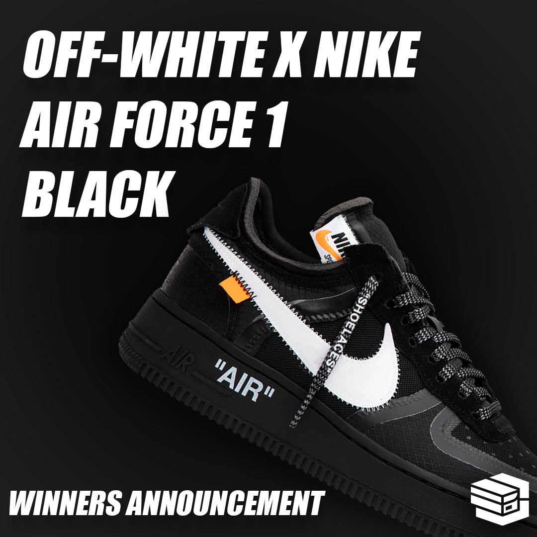 Winner of the Off-White Air Force 1 Low Black