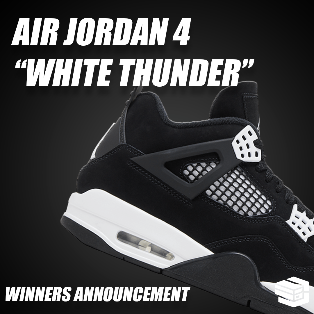 Winner of the Air Jordan 4 "White Thunder"