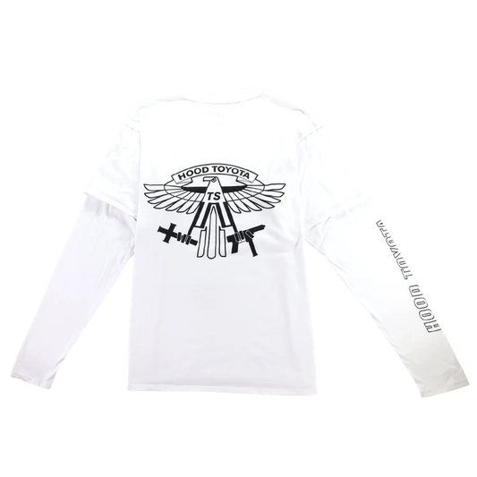 Travis Scott Long Sleeve Hood Toyota Tee White