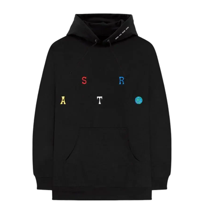 Travis Scott Astroworld Scattered Hoodie Black