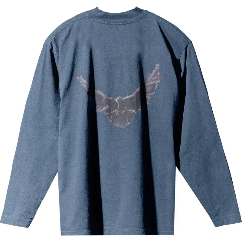 Yeezy Gap Engineered by Balenciaga Dove Long-Sleeve Tee 'Dark Blue'