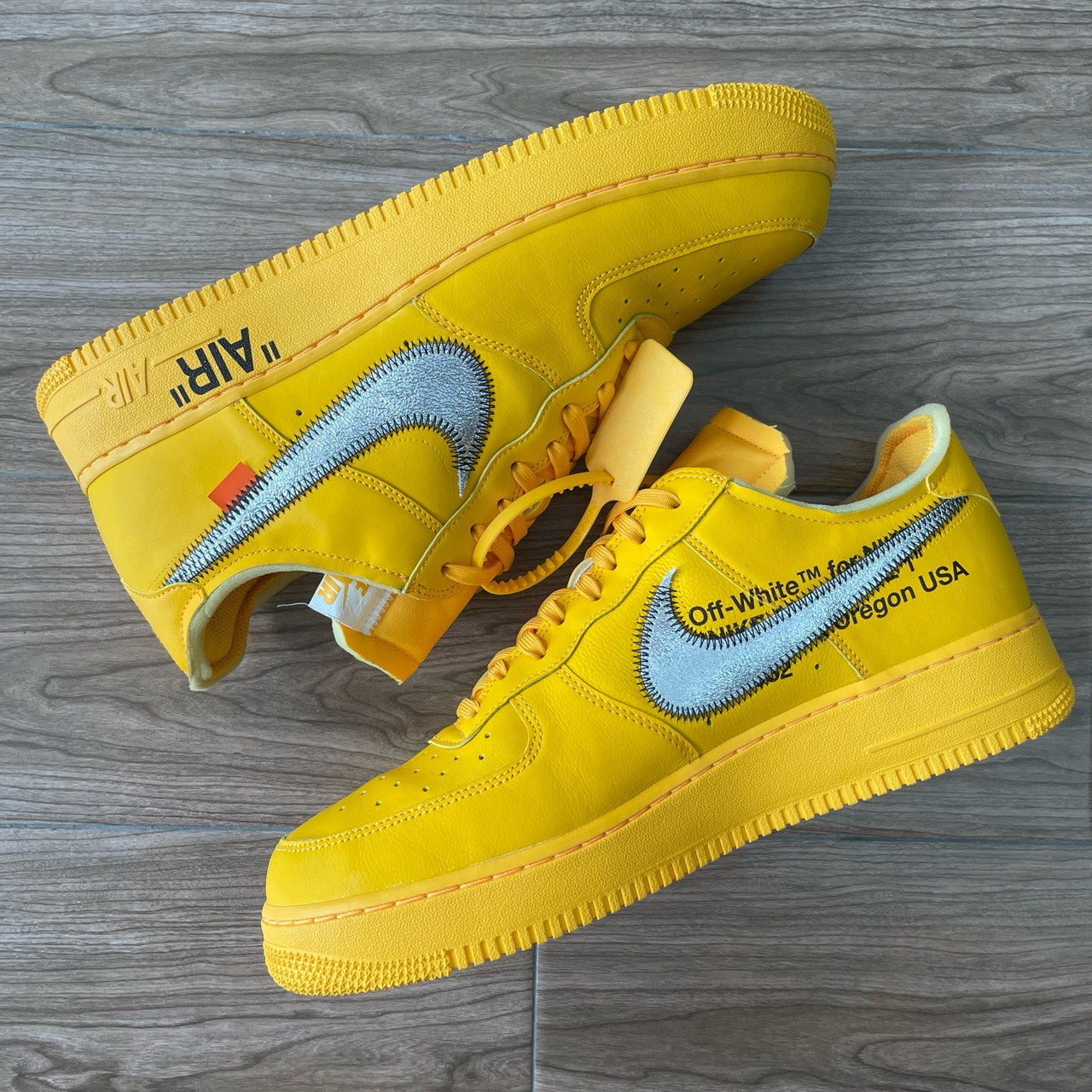 Nike Air Force 1 Low Off-White ICA University Gold Size 12