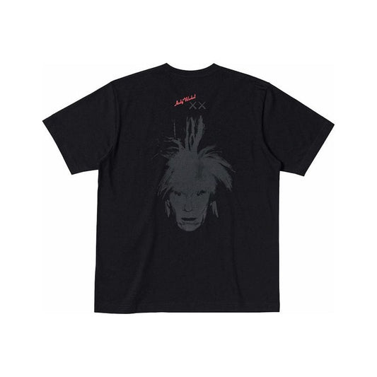 Kaws x Uniqlo Warhol Face Black Tee