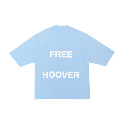 Kanye West & Drake Free Hoover Long T-shirt Light Blue