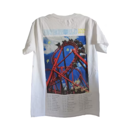 Travis Scott Roller Coaster White Tee