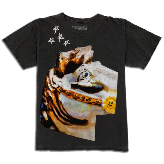 Travis Scott Horse Head Date Back Washed Tour Tee