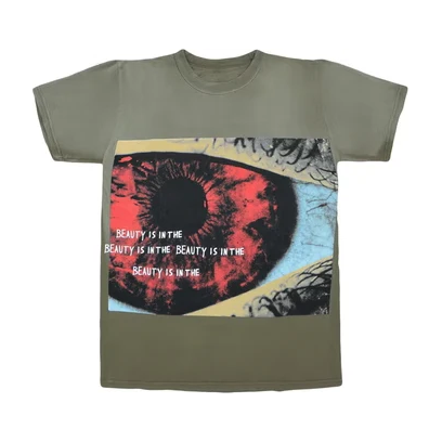 Travis Scott Eye Tee Olive Green