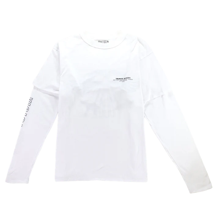 Travis Scott Long Sleeve Hood Toyota Tee White