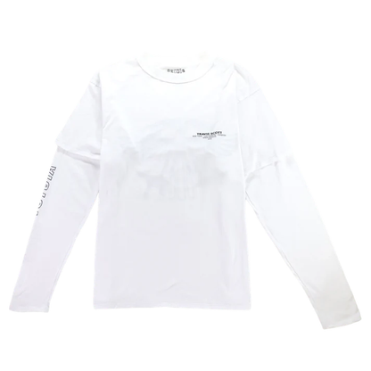 Travis Scott Long Sleeve Hood Toyota Tee White